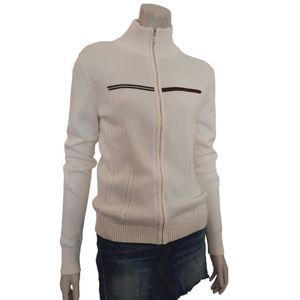 2010s Tommy Hilfiger Cardigan Sweater size Small Preppy Zip Front